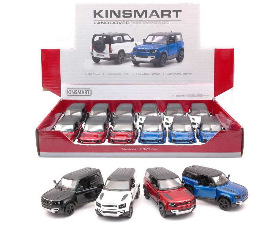 Kinsmart - LAND ROVER DEFENDER 90 2020 COL.ASS.cm 12 - Cod. KT5428D