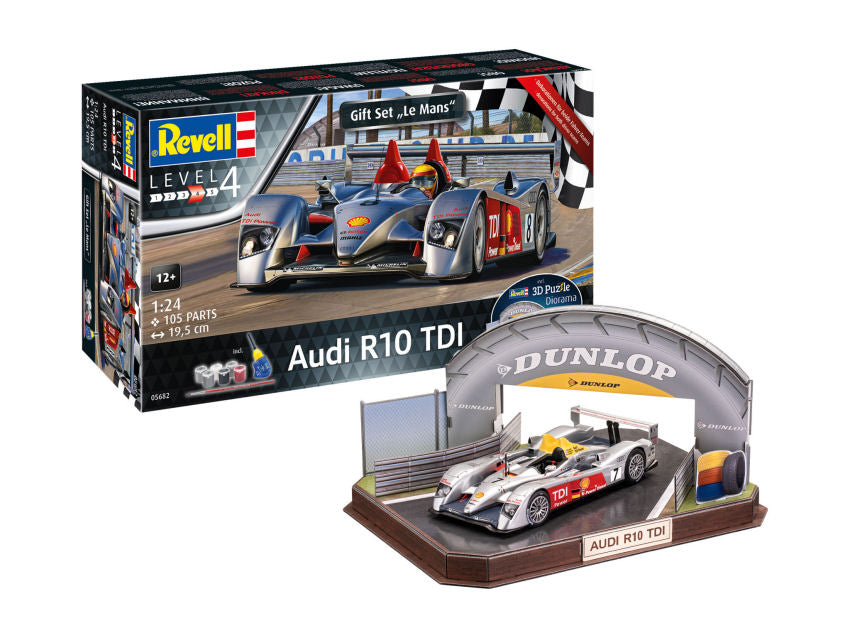 Revell - GIFT SET "LE MANS R10 TDI + 3D PUZZLE DIORAMA KIT 1:24 - Cod. RV05682