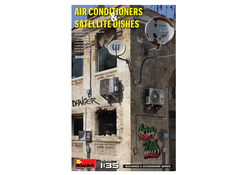 Miniart - AIR CONDITIONED & SATELLITE DISHES KIT 1:35 - Cod. MIN35638