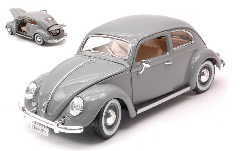 Burago - VW KAFER BEETLE 1955 MOUSE GREY 1:18 - Cod. BU12029A
