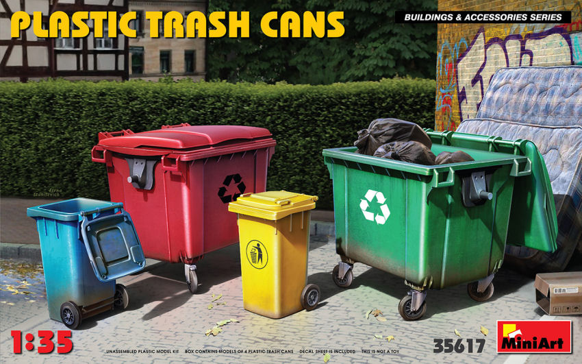 Miniart - PLASTIC TRASH CANS KIT 1:35 - Cod. MIN35617