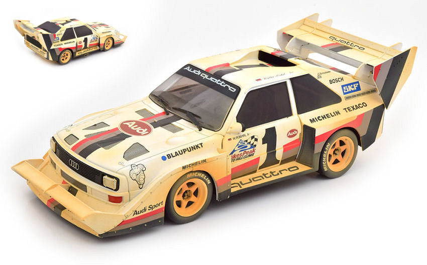 Cmr Classic Model Replicars - AUDI QUATTRO S1 N.1 WINNER PIKES PEAK 1987 WALTER ROHRL DIRTY VERS.1:18 - Cod. CMR190