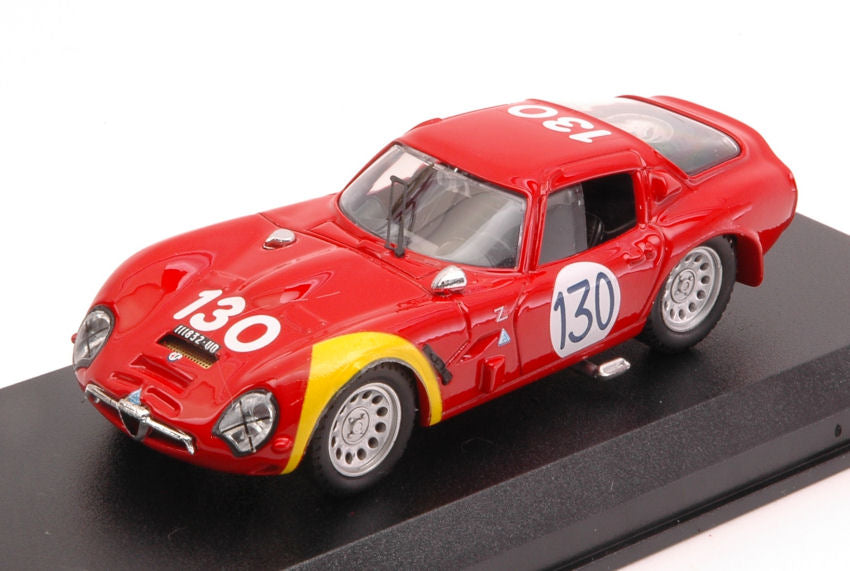 Best Model - ALFA ROMEO TZ2 N.130 10th TARGA FLORIO 1966 R.BUSSINELLO-L.BIANCHI 1:43 - Cod. BT9104