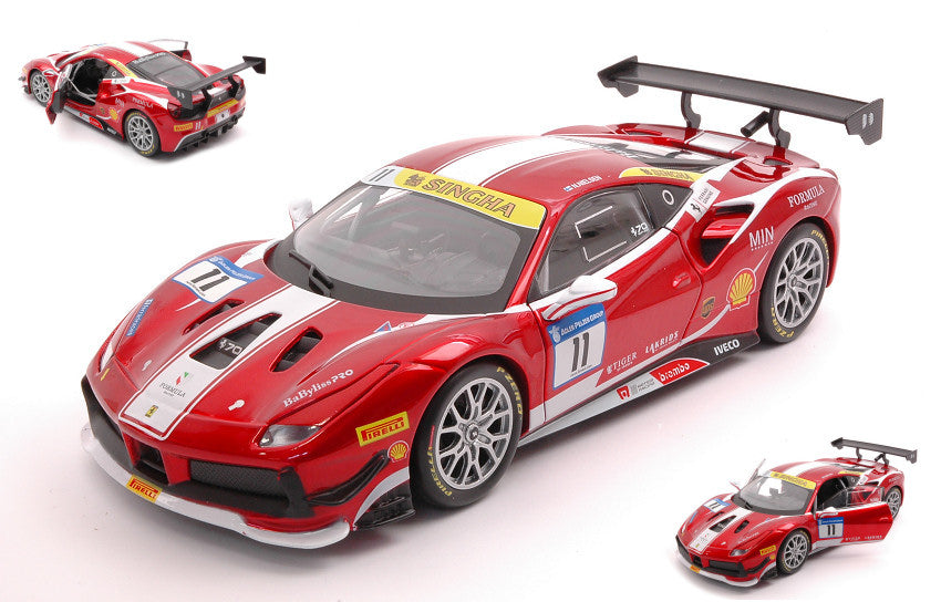 Burago - FERRARI 488 CHALLENGE N.11 FORMULA RACING 2017 1:24 - Cod. BU26308