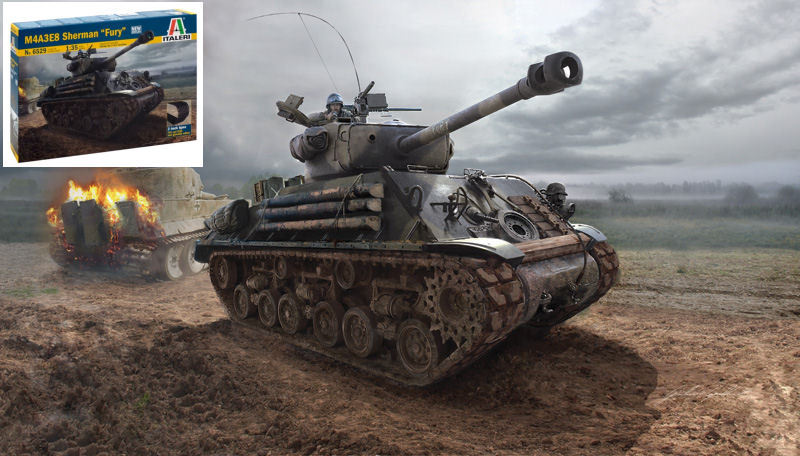 Italeri - CARRO M4A3E8 SHERMAN "FURY" KIT 1:35 - Cod. IT6529