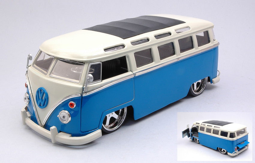Jada Toys - VW BUS 1962 BLUE/WHITE 1:24 - Cod. JADA99023