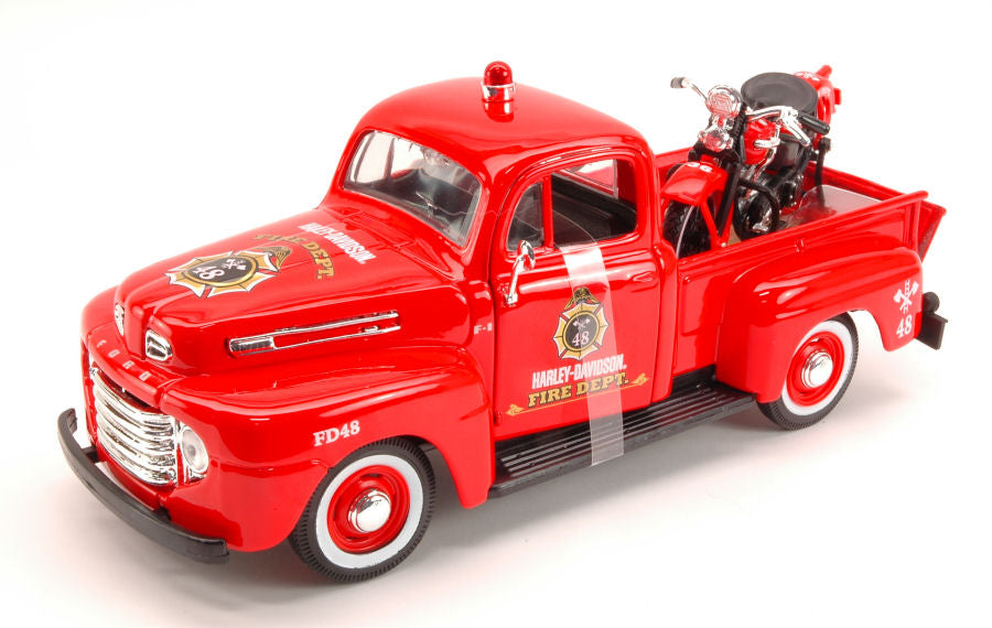 Maisto - FORD F-1 PICK UP 1948 + HARLEY DAVIDSON 1936 EL KNUCKLEHEAD 1:24 - Cod. MI32191R