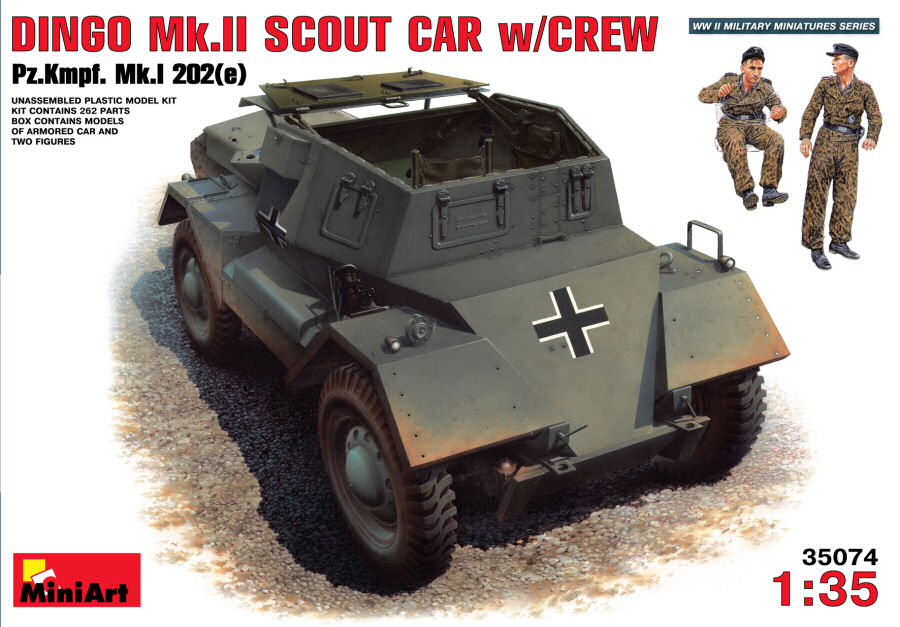Miniart - DINGO MK II (SCOUT CAR W/CREW KIT 1:35 - Cod. MIN35074