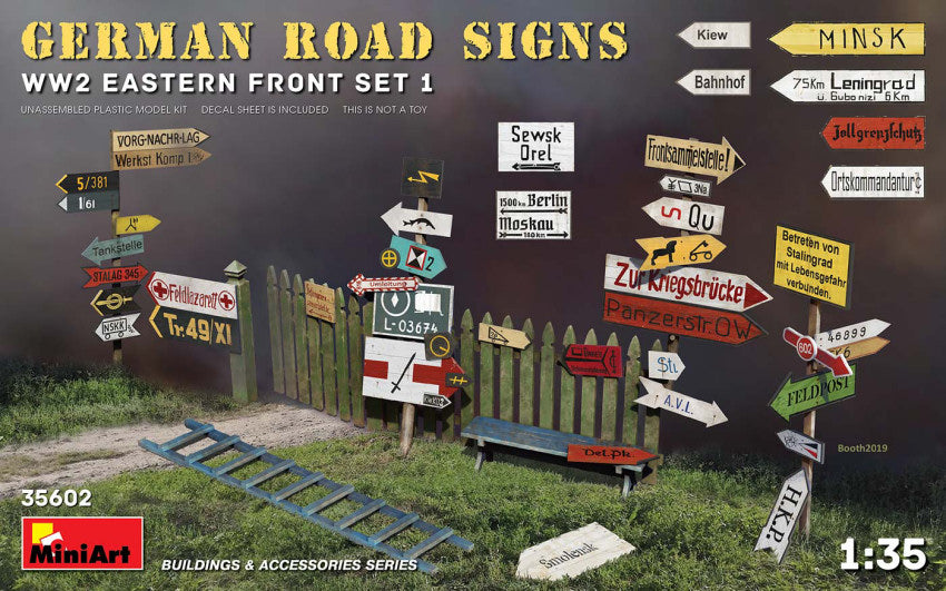 Miniart - GERMAN ROAD SIGNS WW2 EASTERN FRONT SET 1 KIT 1:35 - Cod. MIN35602