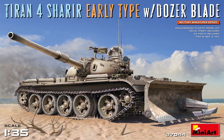 Miniart - TIRAN 4 SHARIR EARLY TYPE W/DOZER BLADE KIT 1:35 - Cod. MIN37044
