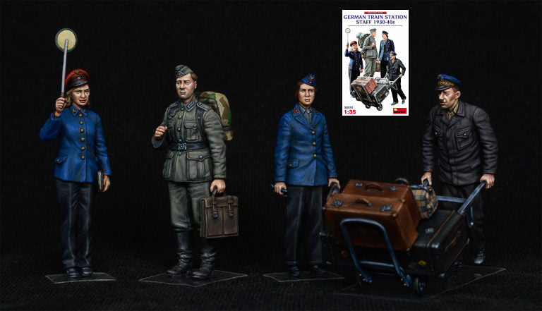 Miniart - GERMAN TRAIN STATION STAFF 1930-40 KIT 1:35 - Cod. MIN38010