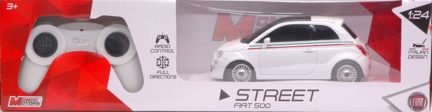Mondo Motors - FIAT NUOVA 500 WHITE RADIOCOMANDO 1:24 - Cod. MM63001W