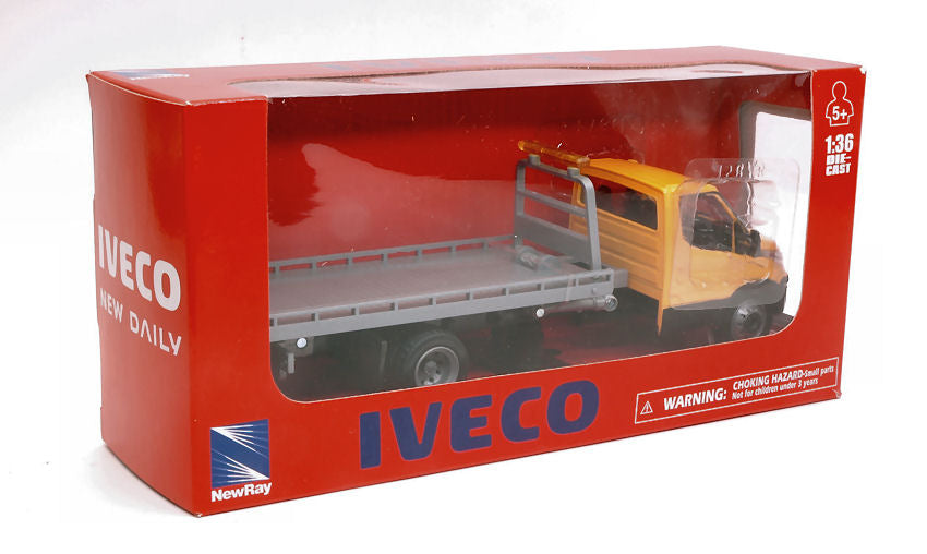 New Ray - IVECO DAILY GIALLO C/PIANALE 1:36 - Cod. NY15873D