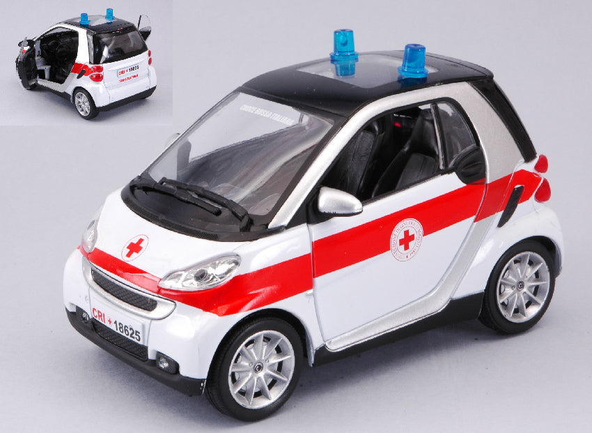 New Ray - SMART FORTWO CROCE ROSSA ITALIANA 1:24 - Cod. NY71443