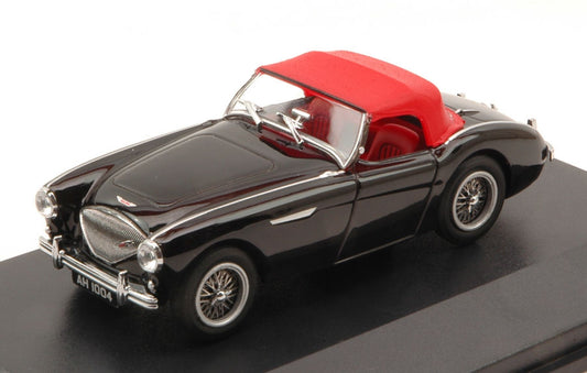 Oxford - AUSTIN HEALEY 100 BN1 1953-1958 BLACK W/SOFT TOP RED 1:43 - Cod. OXFAH1004
