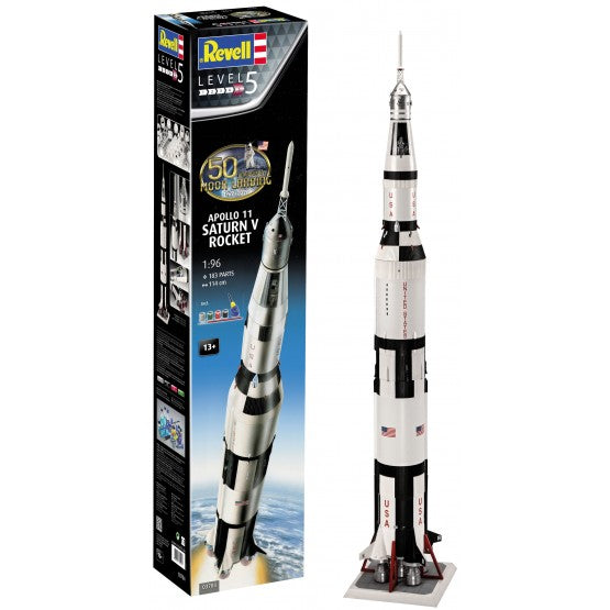 Revell - APOLLO 11 SATURN V ROCKET (50 YEARS MOON LANDING) KIT 1:96 - Cod. RV03704