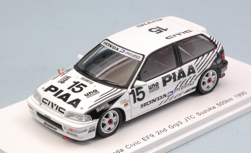 Spark Model - HONDA CIVIC EF9 N.15 2nd GRP3 JTC SUZUKA 500 KM 1990 NAKAYA-SATO 1:43 - Cod. S5461