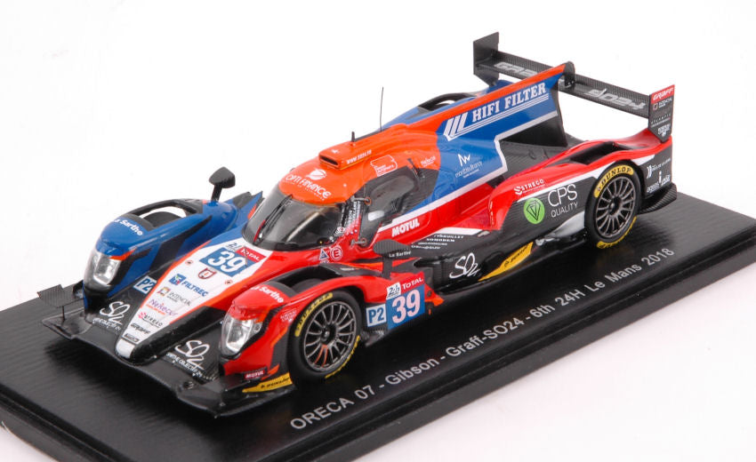 Spark Model - ORECA 07 - GIBSON N.39 6th LM 2018 V.CAPILLAIRE-J.HIRSCHI-T.GOMMENDY1:43 - Cod. S7024