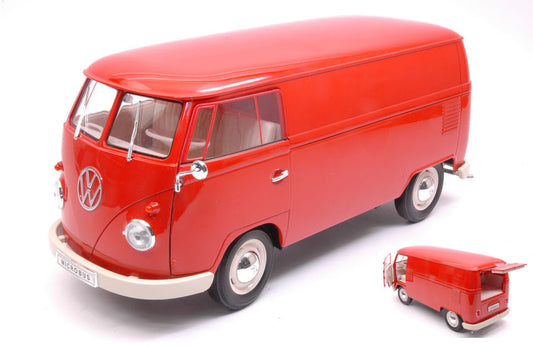 Welly - VW T1 BUS 1963 PANEL VAN RED 1:18 - Cod. WE18053R