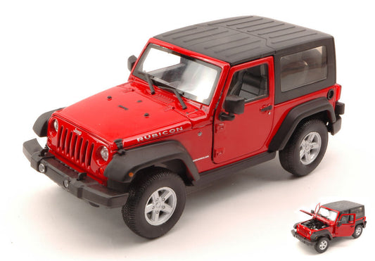 Welly - JEEP WRANGLER RUBICON 2007 SOFT TOP RED 1:24 - Cod. WE22489CR