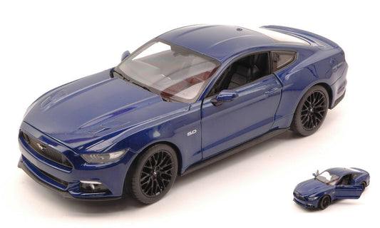 Welly - FORD MUSTANG GT 2015 BLUE 1:24 - Cod. WE24062BL