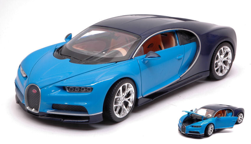 Welly - BUGATTI CHIRON LIGHT BLUE/DARK BLUE 1:24 - Cod. WE24077BL