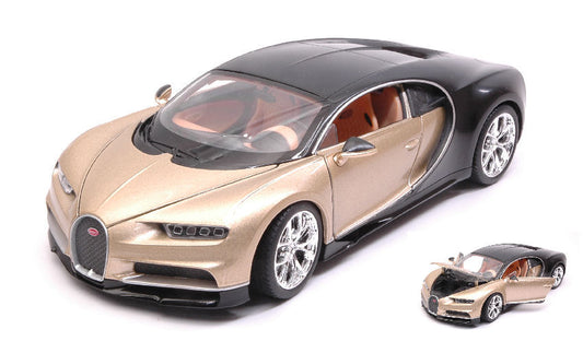 Welly - BUGATTI CHIRON GOLD BLACK 1:24-27 - Cod. WE24077G