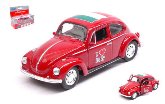 Welly - VW BEETLE "I LOVE ITALY" cm 11 (1:34-1:38) - Cod. WE42343ITR