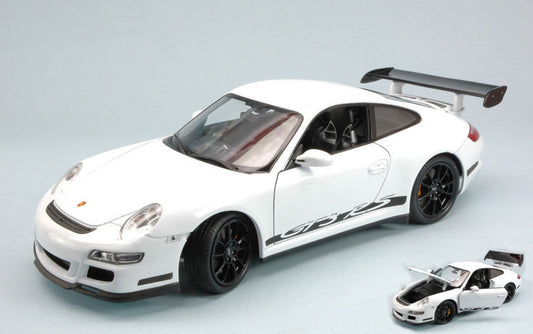 Welly - PORSCHE 911 GT3 RS 2007 WHITE WITH BLACK STRIPS 1:18 - Cod. WE8015W