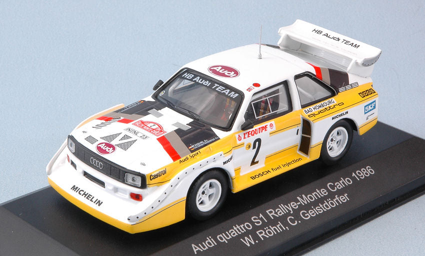 Cmr Classic Model Replicars - AUDI QUATTRO S1 N.2 4th MONTE CARLO 1986 W.ROHRL-C.GEISTDORFER 1:43 - Cod. WRC003