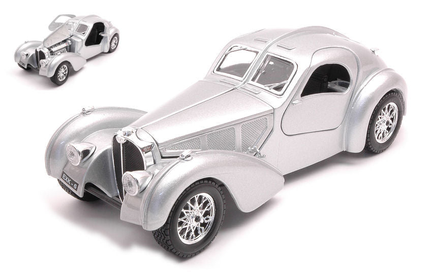 Burago - BUGATTI ATLANTIC 1936 SILVER 1:24 - Cod. BU22092S