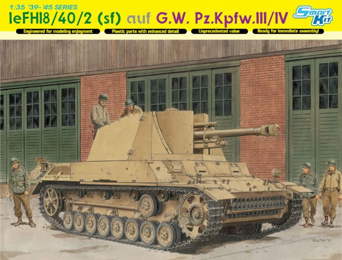 Dragon - LE.FH 18/40/2 SFL AUF G.W.PZ.III/IV KIT 1:35 - Cod. D6710