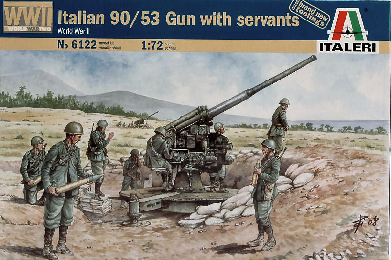 Italeri - ITALIAN 90/53 GUN C/FIG.KIT 1:72 - Cod. IT6122