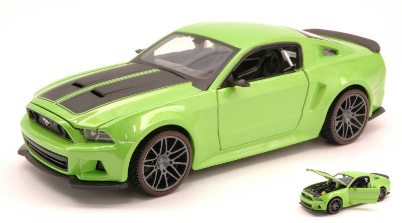 Maisto - FORD MUSTANG STREET RACER 2014 GREEN/BLACK 1:24 - Cod. MI31506G