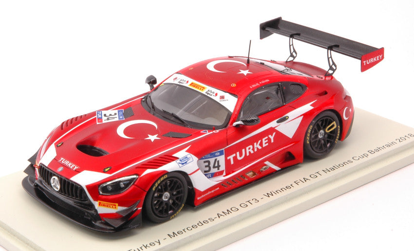 Spark Model - MERCEDES GT3 N.34 WINNER FIA GT BAHRAIN 2018 YOLUC-GUVEN 1:43 - Cod. S6300