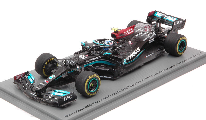 Spark Model - MERCEDES W12 VALTTERI BOTTAS 2021 N.77 3rd BAHRAIN GP 1:43 - Cod. S7661