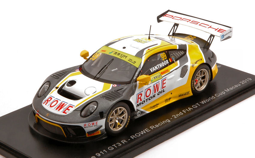 Spark Model - PORSCHE 911 GT3 R N.99 2nd FIA GT WORLD CUP MACAU 2019 L.VANTHOOR 1:43 - Cod. SA210