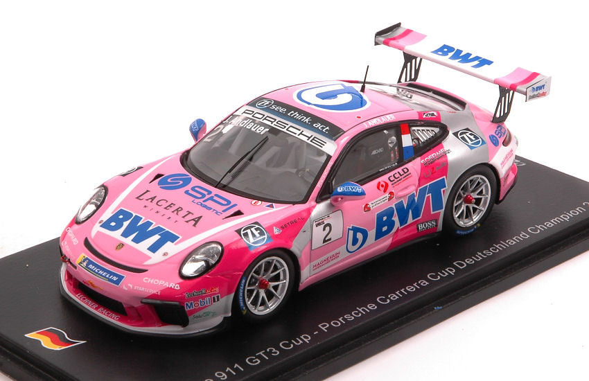 Spark Model - PORSCHE CARRERA CUP DEUTSCHLAND N.2 CHAMPION 2019 J.ANDLAUER 1:43 - Cod. SG428