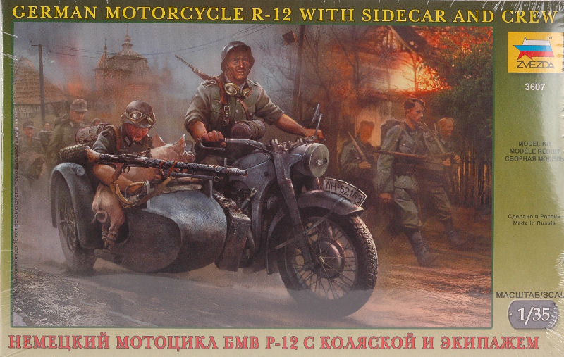 Zvezda - GERMAN WWII SIDECAR W/CREW KIT 1:35 - Cod. Z3607