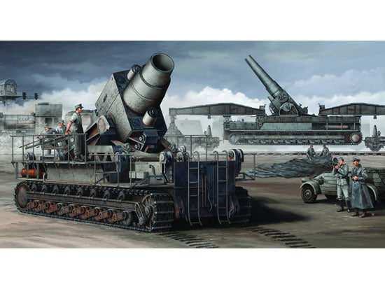 Trumpeter - MORSER KARL-GERAT 040 041 ON RAILWAY TRANSPORT CARRIER KIT 1:35 - Cod. TP0208