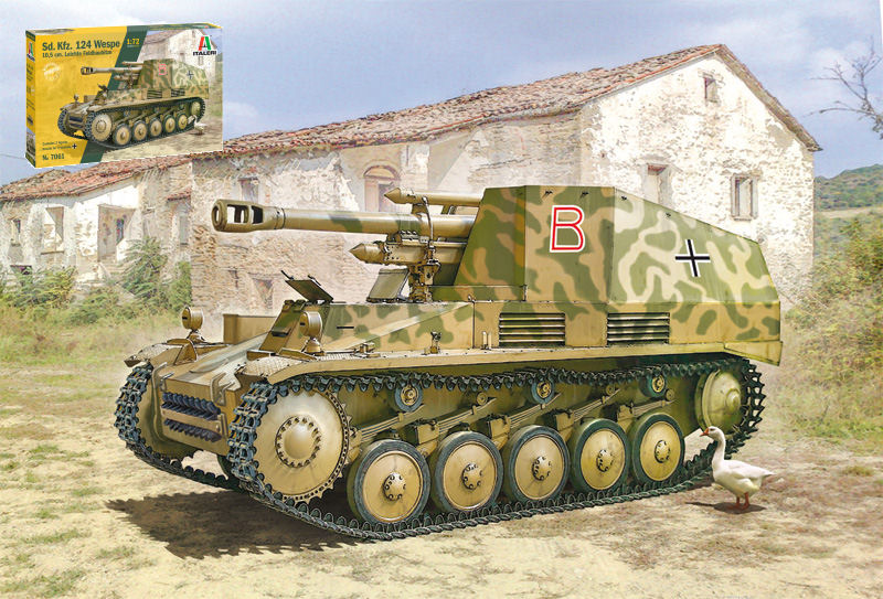 Italeri - SD KFZ 124 WESPE 10,5 cm KIT 1:72 - Cod. IT7061