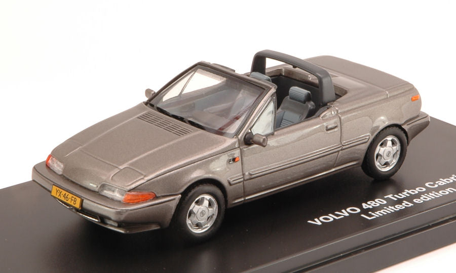 Triple 9 - VOLVO 480 TURBO CABRIOLET 1990 GUN GREY 1:43 - Cod. T9-43065
