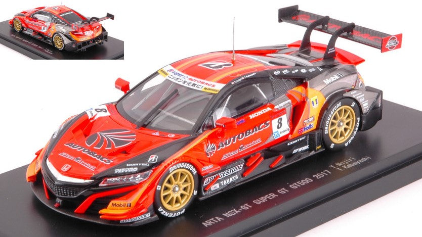 Ebbro - HONDA NSX-GT N.8 SUPER GT500 2017 T.NOJIRI-T.KOBAYASHI 1:43 - Cod. EB45516