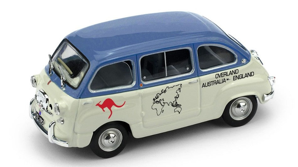 Brumm - FIAT 600D MULTIPLA AUSTRALIA-INGHILTERRA OVERLAND 1969 (LIM.250) 1:43 - Cod. BMS1716