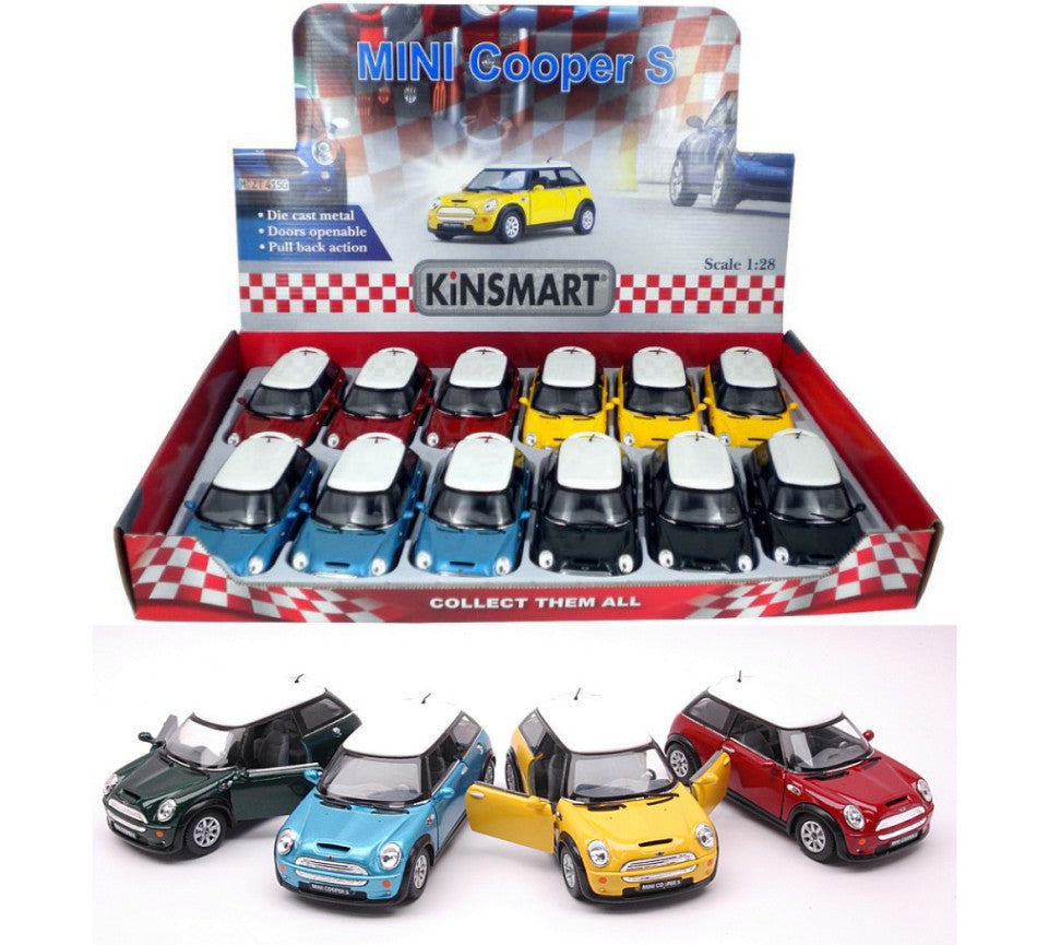Kinsmart - MINI COOPER S COL.ASS. cm 12 1:28 - Cod. KT5059D