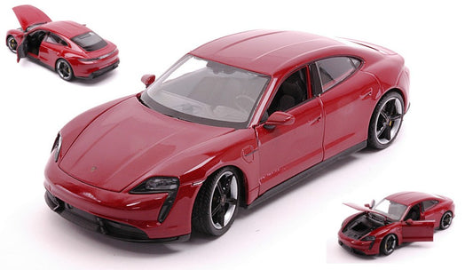 Welly - PORSCHE TAYCAN TURBO S DARK RED 1:24 - Cod. WE24107R
