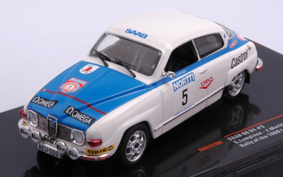 Ixo Model - SAAB 96 V4 N.5 1000 LAKES RALLY 1976LAMPINEN/MARKKANEN 1:43 - Cod. RAC378A