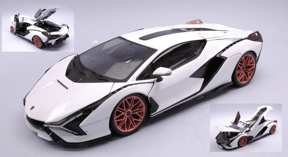 Burago - LAMBORGHINI SIAN FKP 37 2019 WHITE 1:18 - Cod. BU11046W