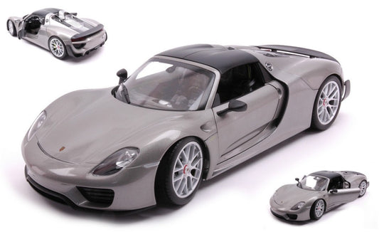 Welly - PORSCHE 918 SPYDER W/CLOSED TOP GREY 1:18 - Cod. WE18051WSGY
