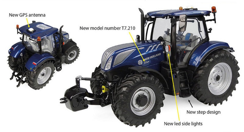 Universal Hobbies - NEW HOLLAND T7.210 BLUE POWER AUTO COMMAND 1:32 - Cod. UH6364